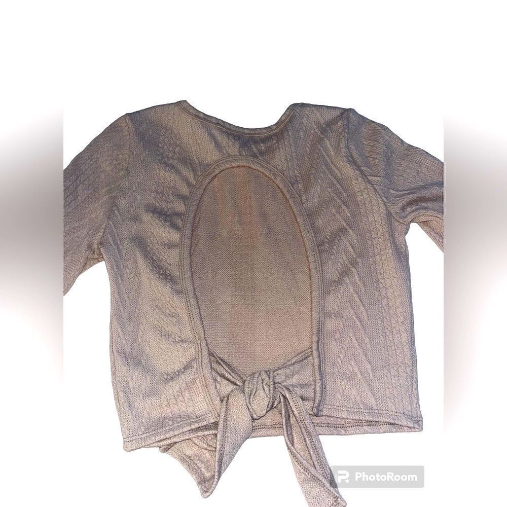 NWT Bibi Long Sleeve Crop Top - Picture 4 of 4